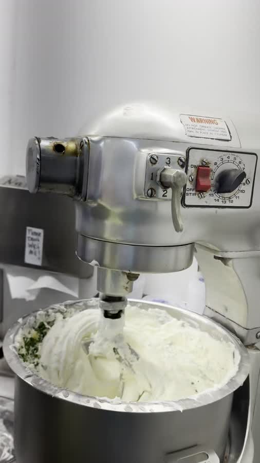 Whipping up a fresh batch of Jab's crab dip